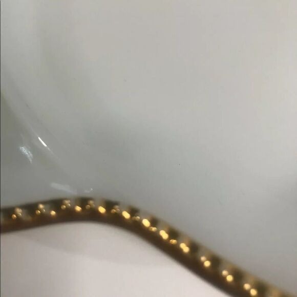 mid century modern anchor hocking fire-king relish dish with gold trim fall - Picture 4 of 8